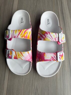 Mia Women's Jasmin Tie-Dye Slide Sandals Size 10